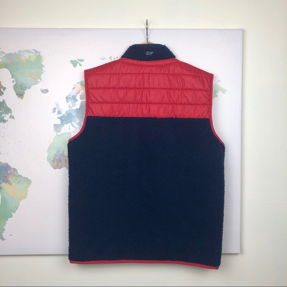 Vineyard Vines Sherpa Full-Zip Fleece Vest Medium - Picture 8 of 8